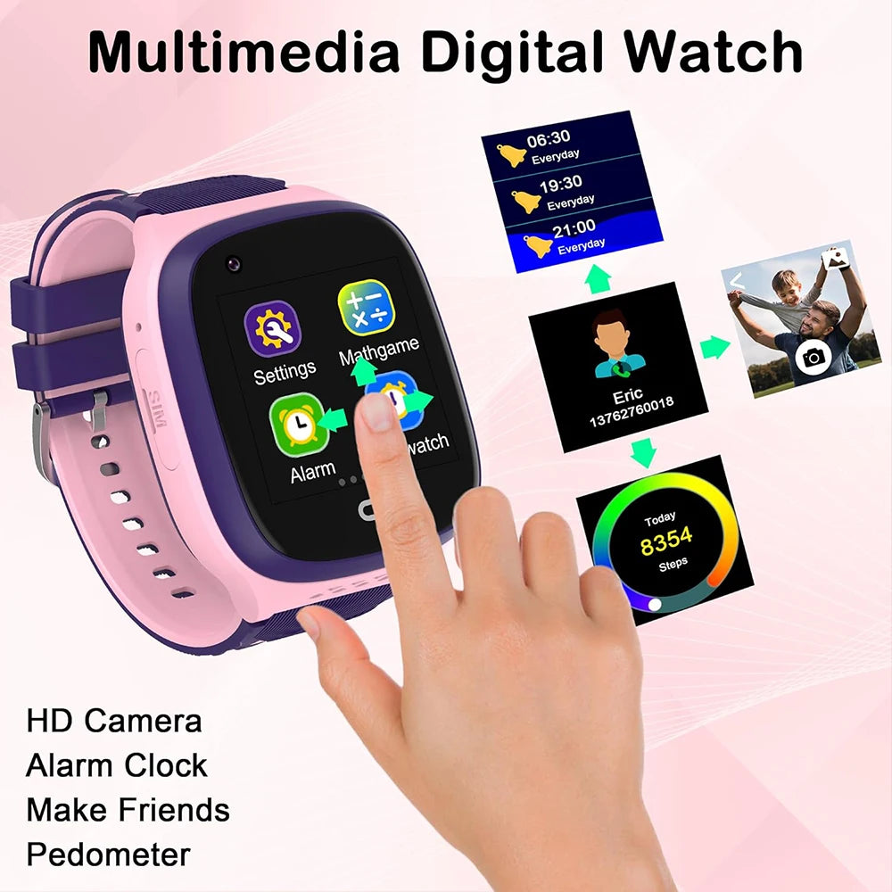 2024 Smart Watch for Kid 4G Sim Card Video Call 